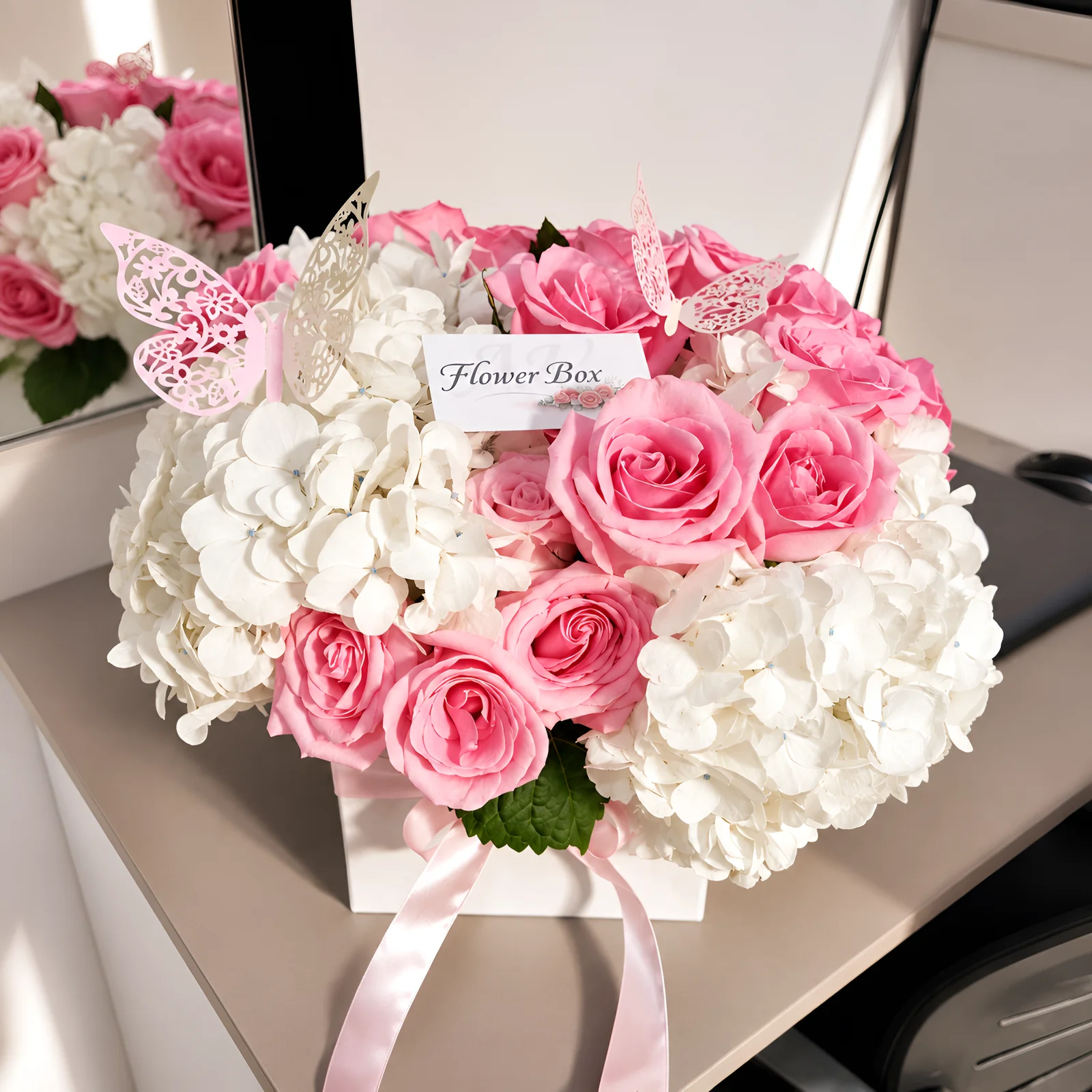 Blush Garden - arreglo floral en box